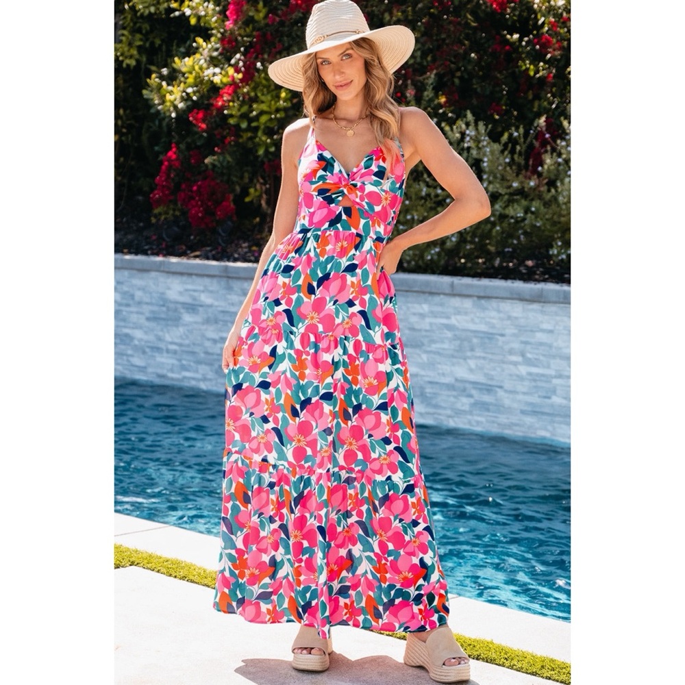Rose Twist Top Maxi